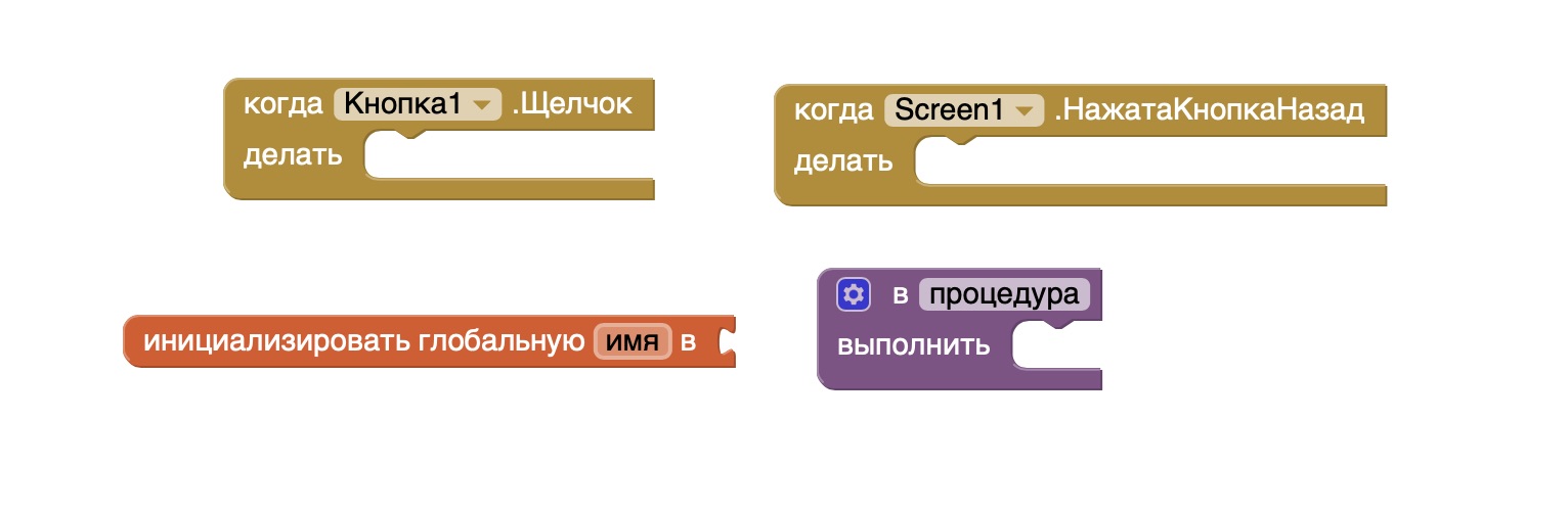 Блоки 1-го уровня