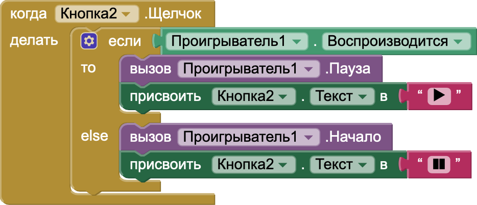 Кнопка воспроизведения/паузы
